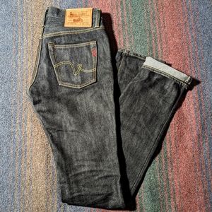 Iron Heart Men's 21oz Selvedge Denim Super Slim Cut Jeans - Indigo - 28W 36L